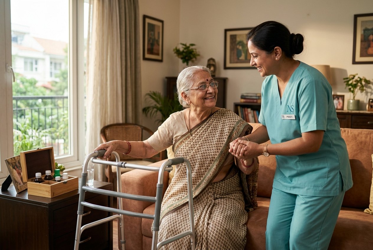 24x7 caretaker service at home by NS Patient Homecare
