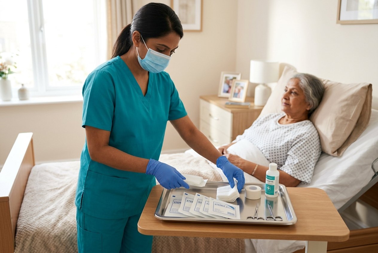 Surgical dressing and bed sore care at home by NS Patient Homecare